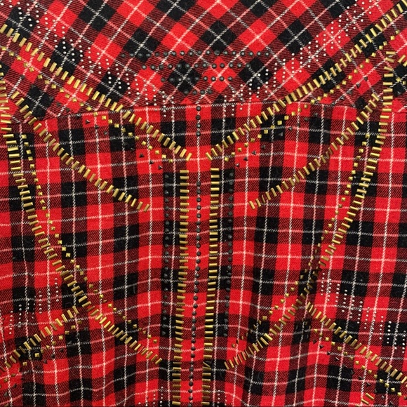 Bethany Mota x Aeropostale Red Flannel with Studs - Picture 5 of 5